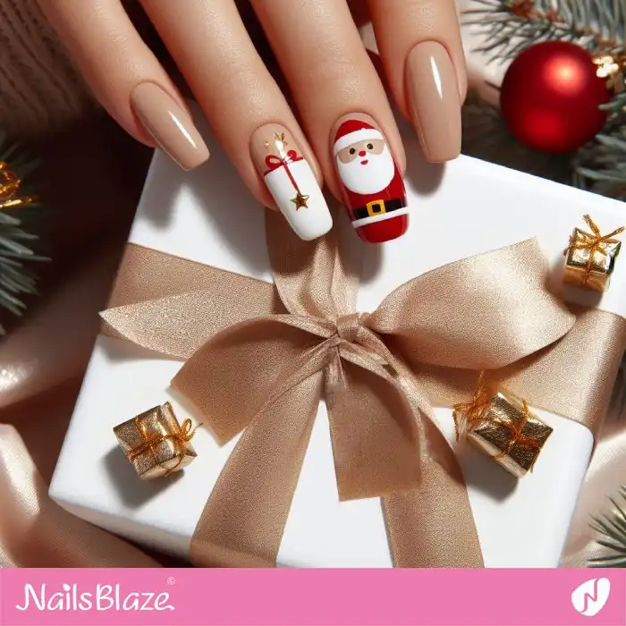 Santa Claus and Gift Nails | Christmas | Winter - NB1323